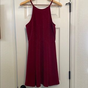 Elegant Red Sleeveless Dress